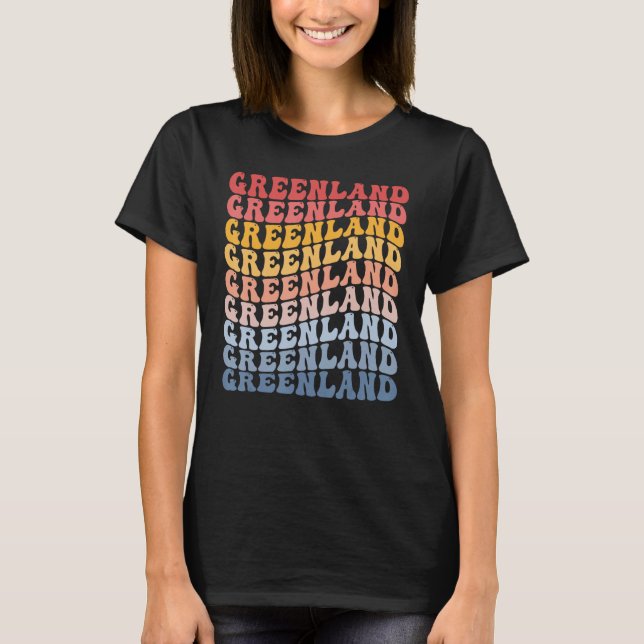 Camiseta Greenland Groovy Retro Greenlander (Anverso)