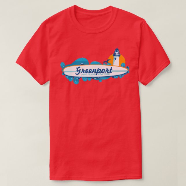 Camiseta Greenport Long Island 1 (Diseño del anverso)