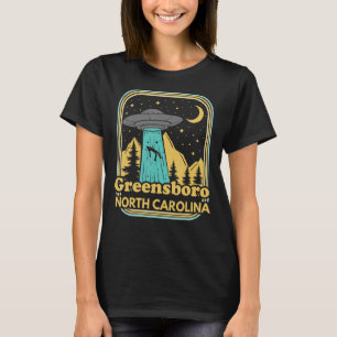 Camiseta Greensboro Carolina del Norte Ufo Alien 80s Estat 