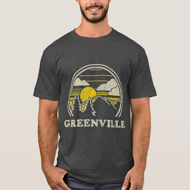Camiseta Greenville South Carolina Senderismo de época (Anverso)