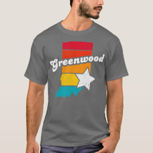 Camiseta Greenwood Indiana Vintage Distresage Souvenir 1