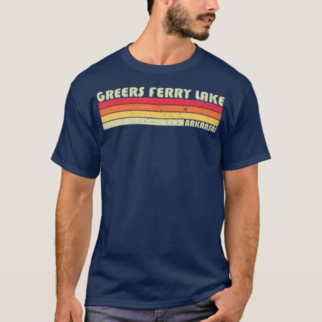 Camiseta GREERS FERRY LAKE ARKANSAS Funny Fishing Camping (Anverso)