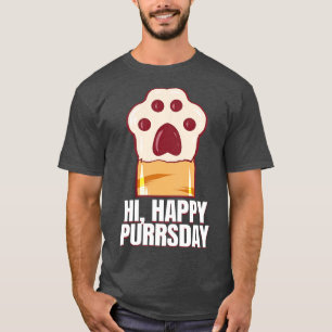 Camiseta Greeting Cat Paw On Purrsday