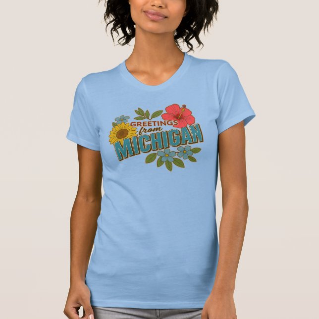 Camiseta Greetings from Michigan t-shirt (Anverso)