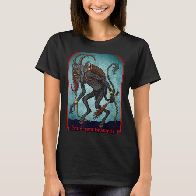 Camiseta Greetings From Ss Vom Krampus Christmas Festive Ho (Anverso)