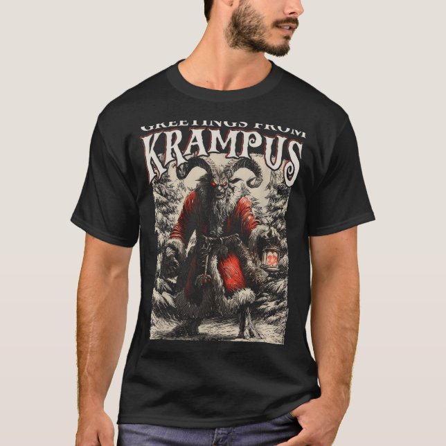 Camiseta Greetings From Ss Vom Krampus Festive Horror Chris (Anverso)