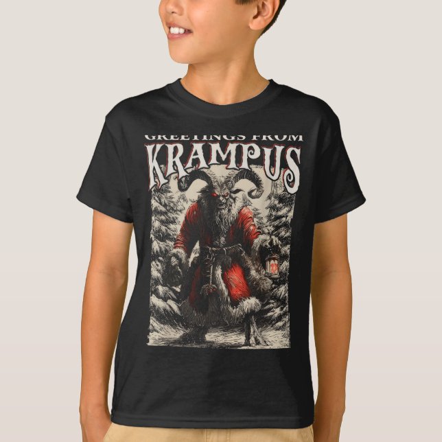 Camiseta Greetings From Ss Vom Krampus Festive Horror Chris (Anverso)