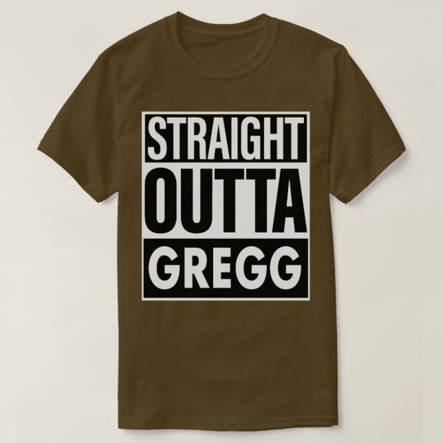 Camiseta Gregg Name Straight Outta Gregg (Diseño del anverso)