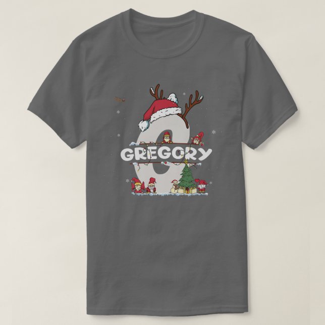 Camiseta Gregory Christmasw Gregory Name para navidades div (Diseño del anverso)