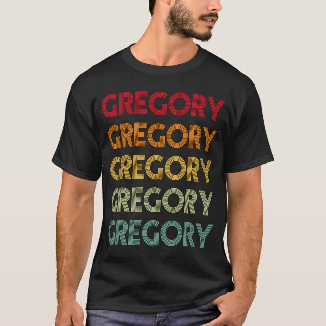Camiseta Gregory Retro Name Humor Nickname (Anverso)