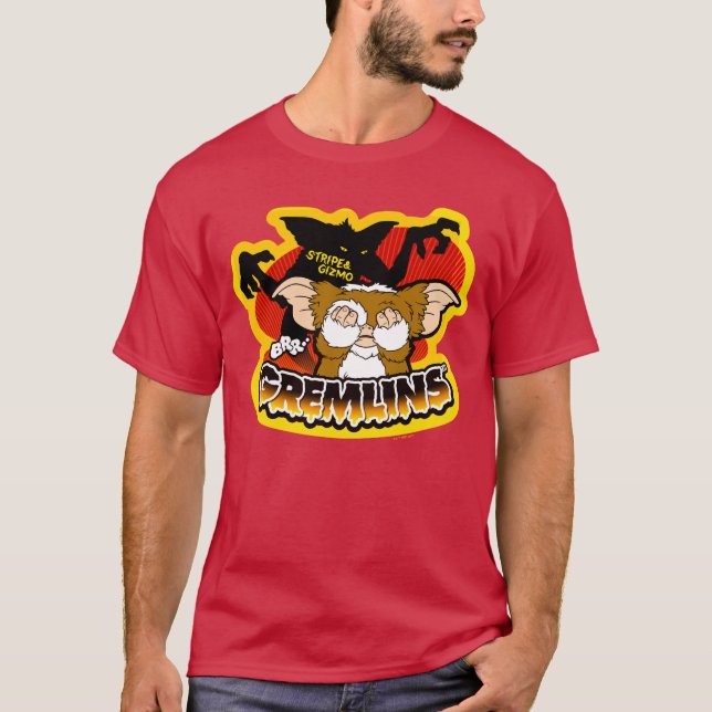 Camiseta Gremlins | Gizmo de miedo de banda (Anverso)