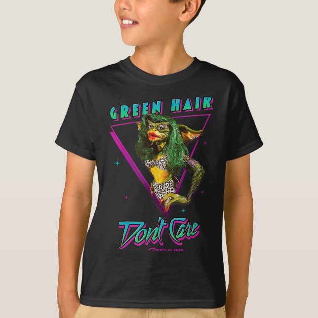Camiseta Gremlins - Green Hair Don't Care  (Anverso)
