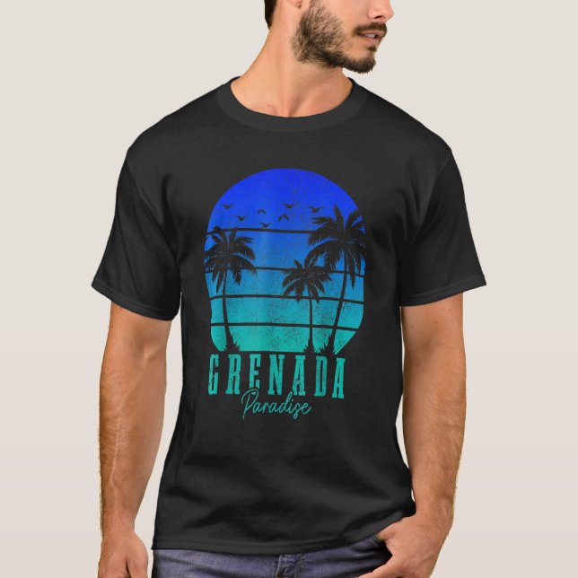 Camiseta Grenada Vintage Surfer Caribbean Grenadian (Anverso)