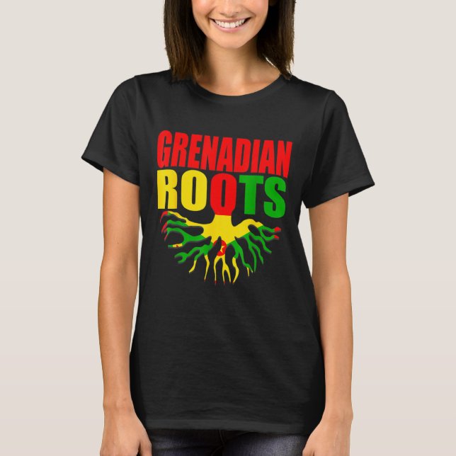 Camiseta Grenadian Roots Grenada Pride Flag (Anverso)