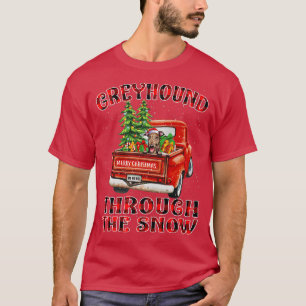 Camiseta Greyhound A Través Del Camión De Navidades De Niev
