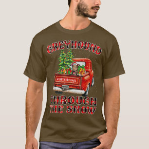Camiseta Greyhound A Través Del Camión De Navidades De Niev