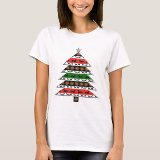 Camiseta Greyhound Christmas Tree