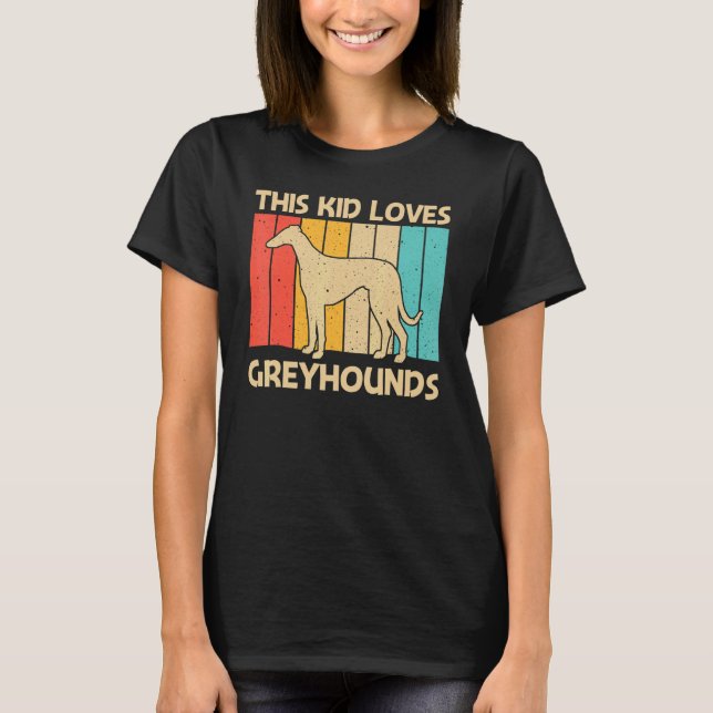 Camiseta Greyhound De Guay Para Niños Mascota De Perro De S (Anverso)