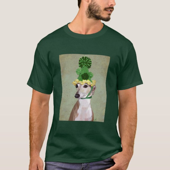 Camiseta Greyhound en Gorra de punto verde (Anverso)