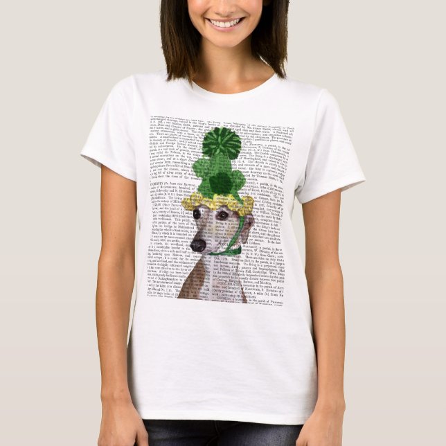Camiseta Greyhound en Gorra de punto verde 2 (Anverso)