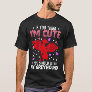 Camiseta Greyhound Heart El día de San Valentín Animal Para