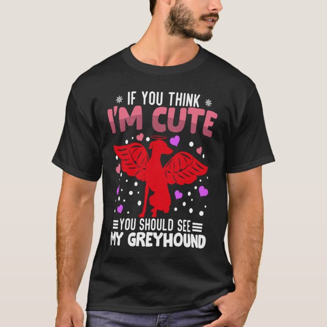 Camiseta Greyhound Heart Valentine's Day Animal For Womens  (Anverso)