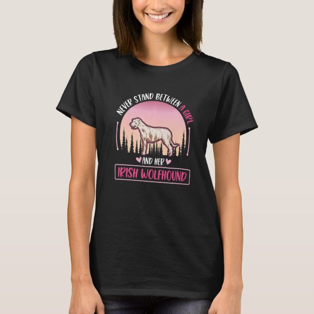 Camiseta Greyhound irlandés, Chica de Wolfhound (Anverso)