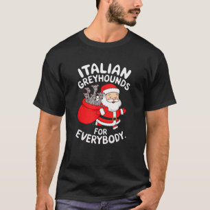 Camiseta Greyhound Italiano Para Todos Los Graciosos Santa 