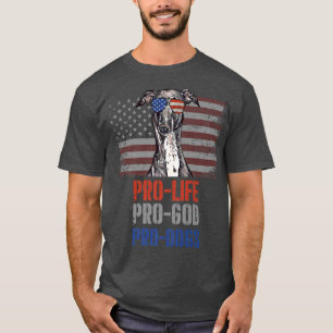 Camiseta Greyhound italiano Pro Life Pro God Pro Dogs Premi