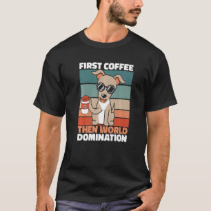 Camiseta Greyhound Mascota del Café Raza de Perro Greyhound