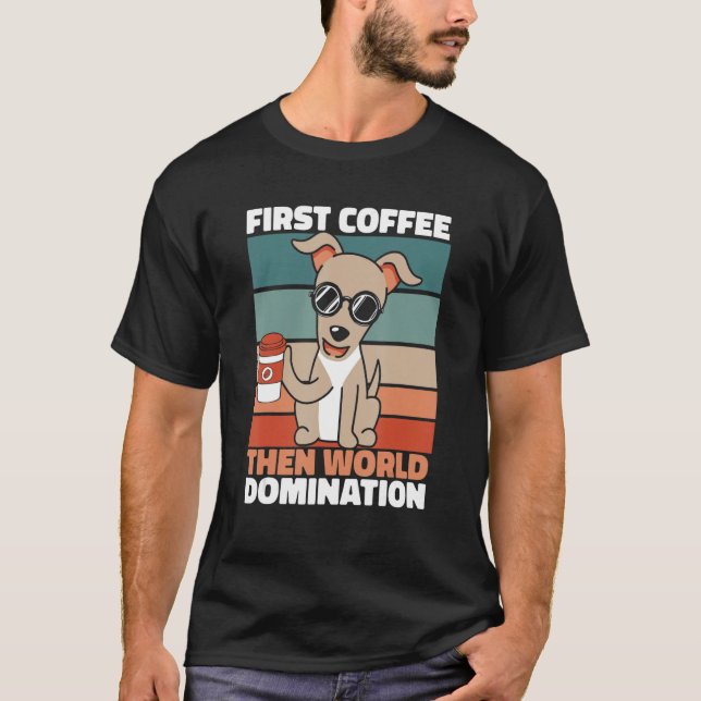 Camiseta Greyhound Mascota del Café Raza de Perro Greyhound (Anverso)