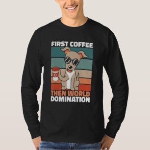Camiseta Greyhound Mascota del Café Raza de Perro Greyhound