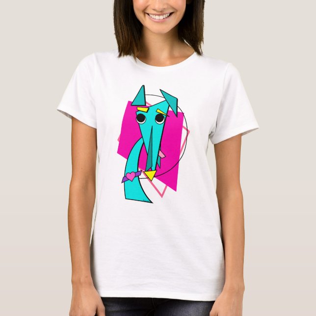 Camiseta Greyhound Minimalista Pop Art Pup (Anverso)