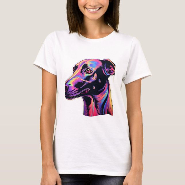 Camiseta Greyhound Neon Design (Anverso)