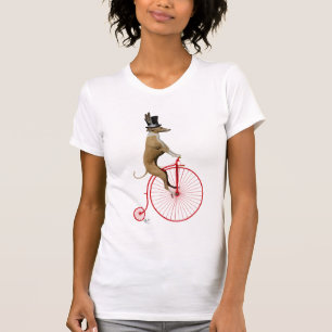 Camiseta Greyhound on Red Penny Farthing