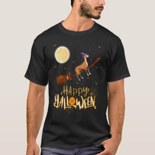 Camiseta Greyhound Ride Witch Shotgun Greyhound Dog Hallowe