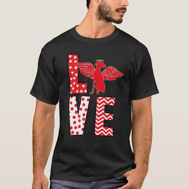 Camiseta Greyhound Valentines Day Love Valentine Cute Heart (Anverso)