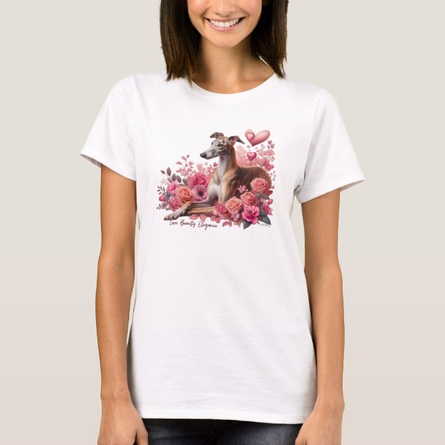 Camiseta Greyhound, Whippet, Iggy o Galgo Romántico (Anverso)