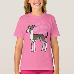 Camiseta Greyhound / Whippet / Italiano Greyhound Love