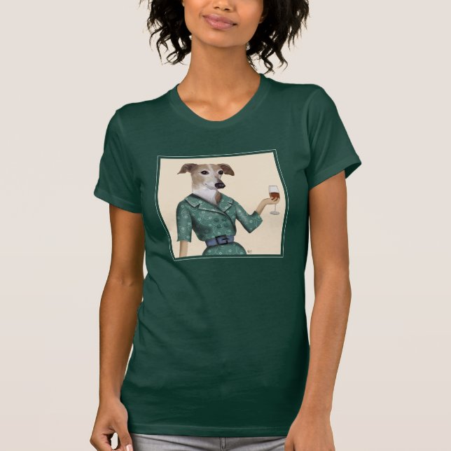 Camiseta Greyhound Wine Snob (Anverso)