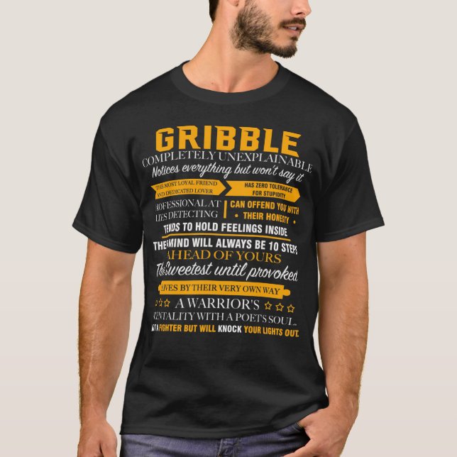 Camiseta GRIBBLE completamente inexplicable (Anverso)