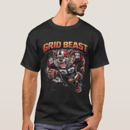 Camiseta Grid Beast American Football Player Graphic