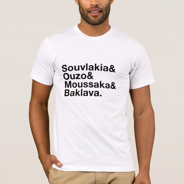 Camiseta griega de la suposición del signo "&" de (Anverso)