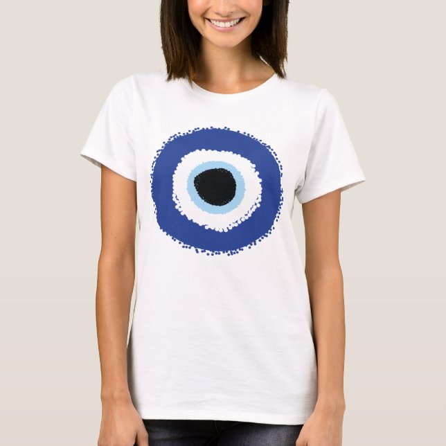 Camiseta Griego artificial de ojos malvados (Anverso)
