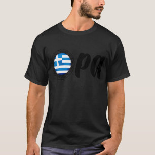 Camiseta Griego Clave Orgullo Griego Opa Hellas Bandera Gri