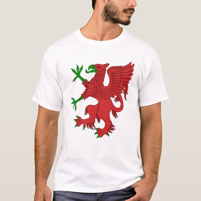 Camiseta Griffin en rojo y verde (Anverso)