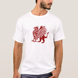 Camiseta Grifo rojo - diseño medieval