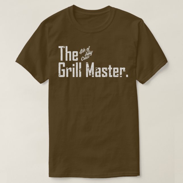 Camiseta Grill BBQ Master 4 De Julio Crew (Diseño del anverso)