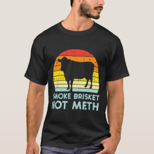 Camiseta Grill Brisket Beef Sunset Retro Bbq Barbacoa Grill