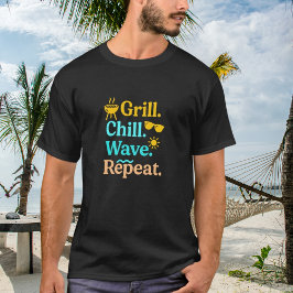 Camiseta Grill chill wave repetir cita de playa de verano